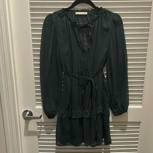 Abercrombie green shift dress with built in slip